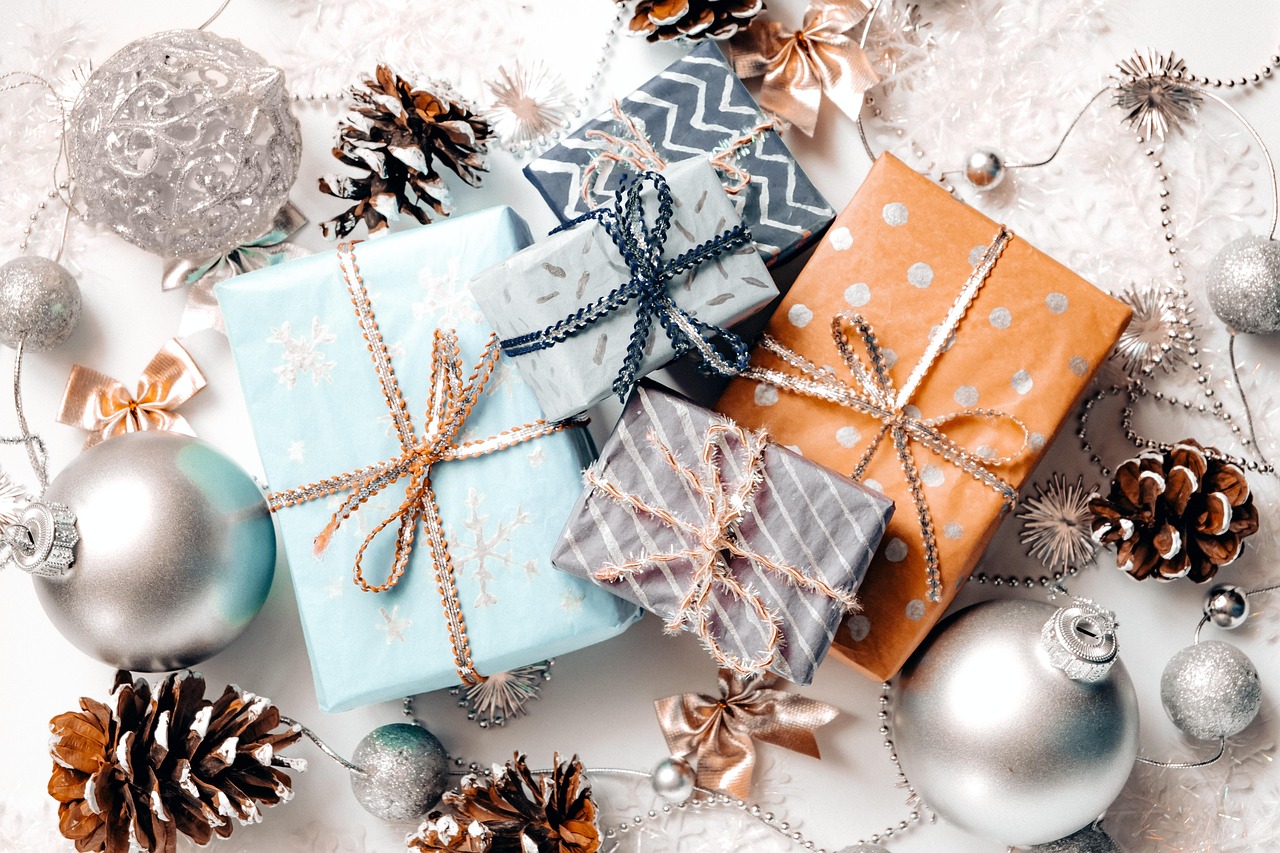 Packed shipping cartons on pallets in a freight handling area